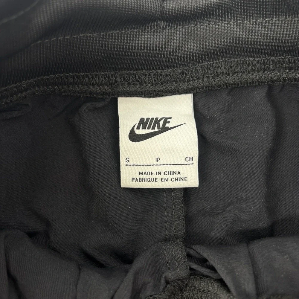 Nike Essential‎ Loose Fit High Rise Black Fleece Jogger Pants Womens Small